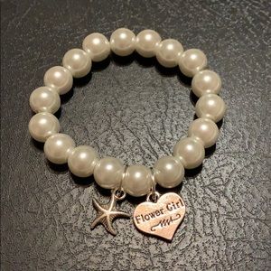 Flower girl pearl bracelet